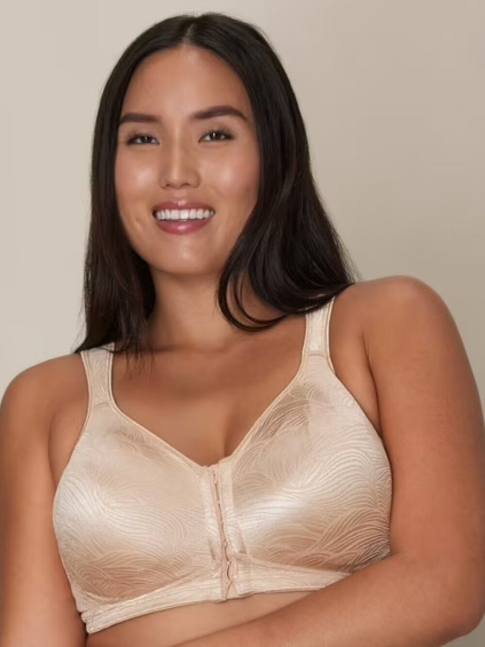 Playtex 18 Hour Wirefree Bra Front Close Back Power Support Womens Size 40D